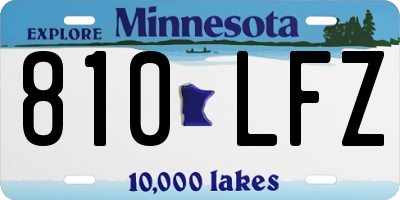 MN license plate 810LFZ