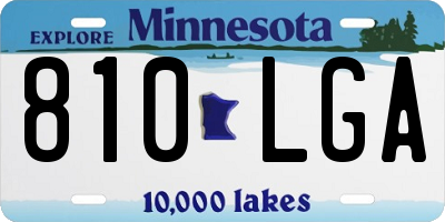 MN license plate 810LGA