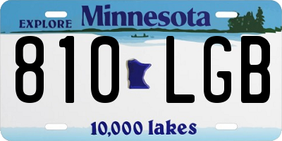 MN license plate 810LGB