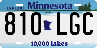 MN license plate 810LGC