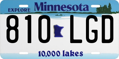 MN license plate 810LGD