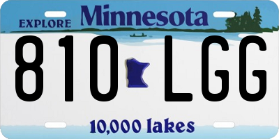 MN license plate 810LGG