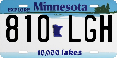 MN license plate 810LGH