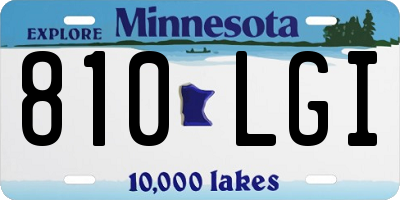 MN license plate 810LGI