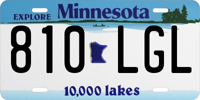 MN license plate 810LGL