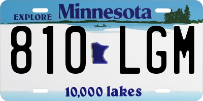 MN license plate 810LGM