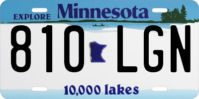 MN license plate 810LGN