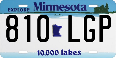 MN license plate 810LGP