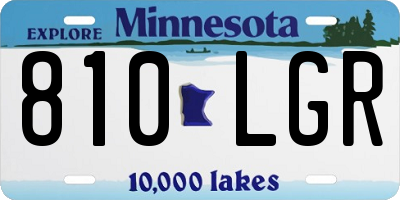 MN license plate 810LGR