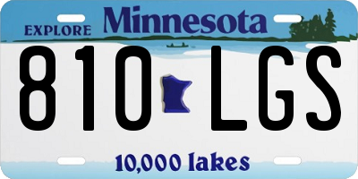 MN license plate 810LGS