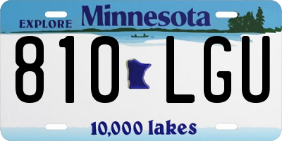 MN license plate 810LGU