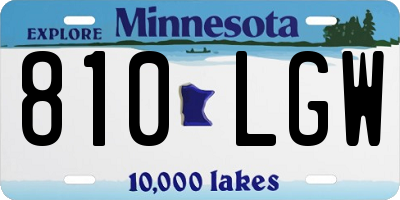 MN license plate 810LGW