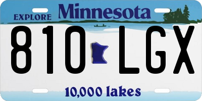 MN license plate 810LGX
