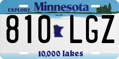 MN license plate 810LGZ