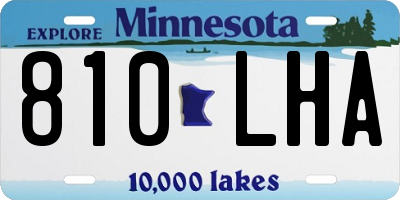 MN license plate 810LHA