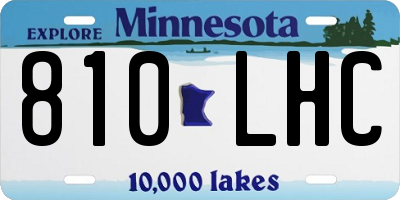 MN license plate 810LHC