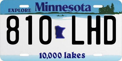 MN license plate 810LHD