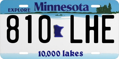 MN license plate 810LHE