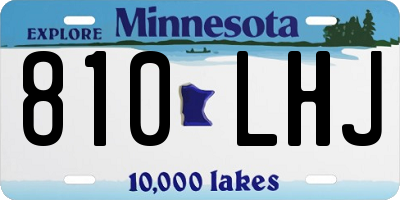 MN license plate 810LHJ