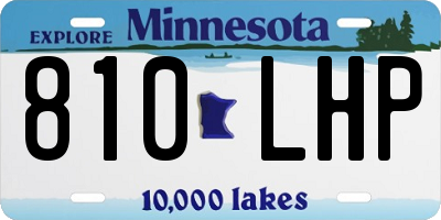 MN license plate 810LHP