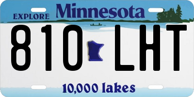 MN license plate 810LHT