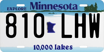 MN license plate 810LHW