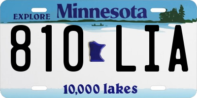 MN license plate 810LIA