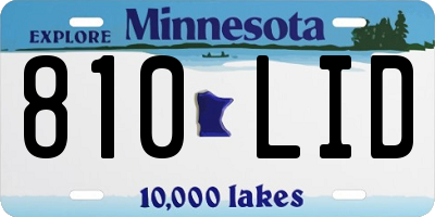 MN license plate 810LID