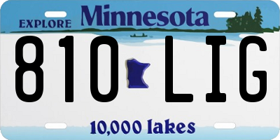 MN license plate 810LIG