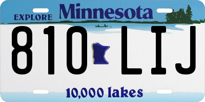 MN license plate 810LIJ