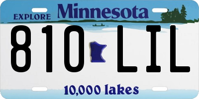 MN license plate 810LIL