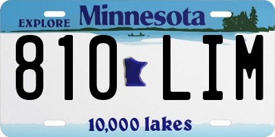 MN license plate 810LIM