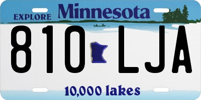 MN license plate 810LJA