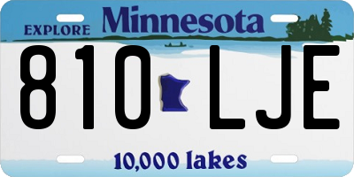 MN license plate 810LJE