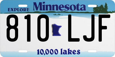 MN license plate 810LJF