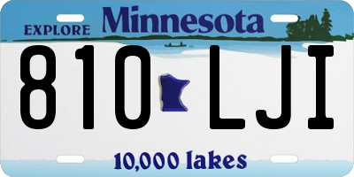 MN license plate 810LJI