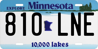 MN license plate 810LNE