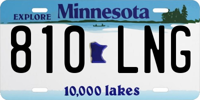 MN license plate 810LNG