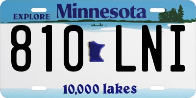 MN license plate 810LNI