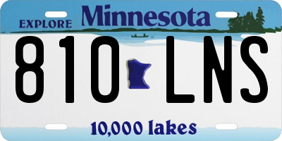 MN license plate 810LNS