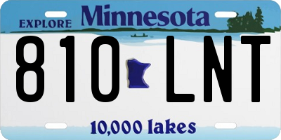 MN license plate 810LNT