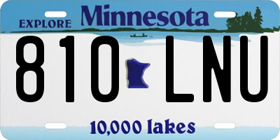 MN license plate 810LNU