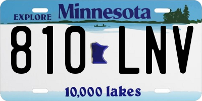 MN license plate 810LNV