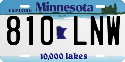 MN license plate 810LNW