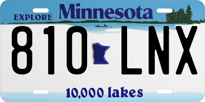 MN license plate 810LNX