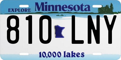 MN license plate 810LNY