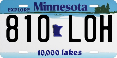 MN license plate 810LOH