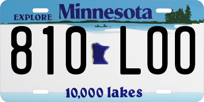 MN license plate 810LOO