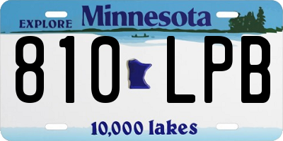 MN license plate 810LPB