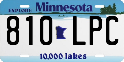 MN license plate 810LPC